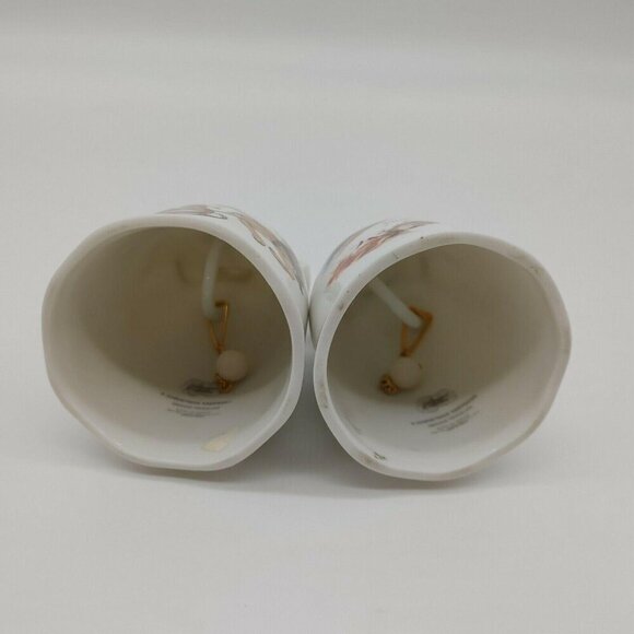 Designers Collection Christmas Bells Joy To You & Noel Genuine Porcelain Set 2 - Picture 4 of 6